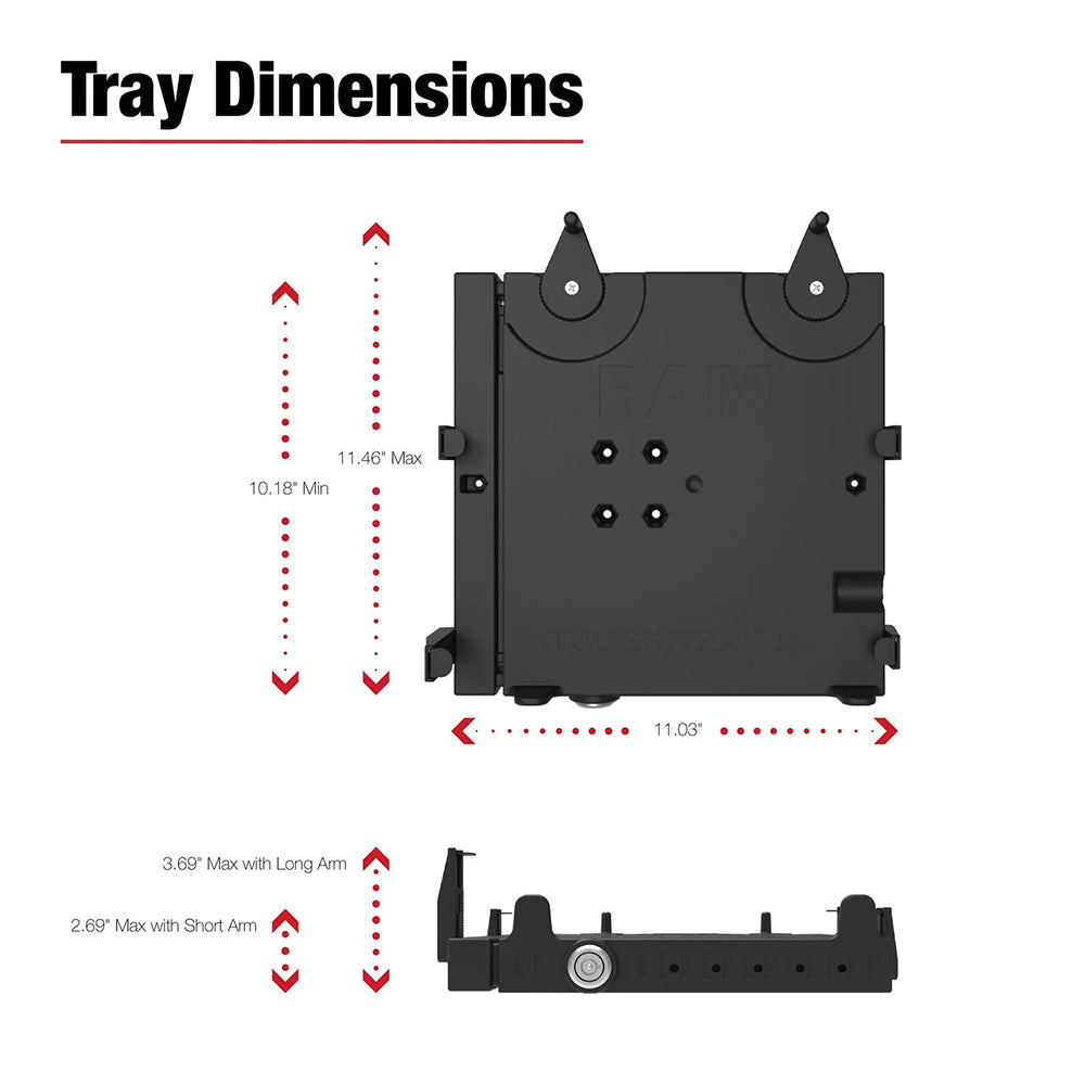 RAM Mount RAM No-Drill Laptop Mount f/'98-24 Express Van, Savana Van + More [RAM-VB-143-SW3]
