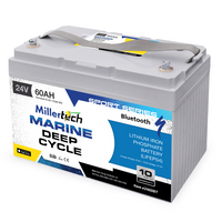 Millertech Sport Series 24v 60 AH Bluetooth Lithium Deep Cycle Battery