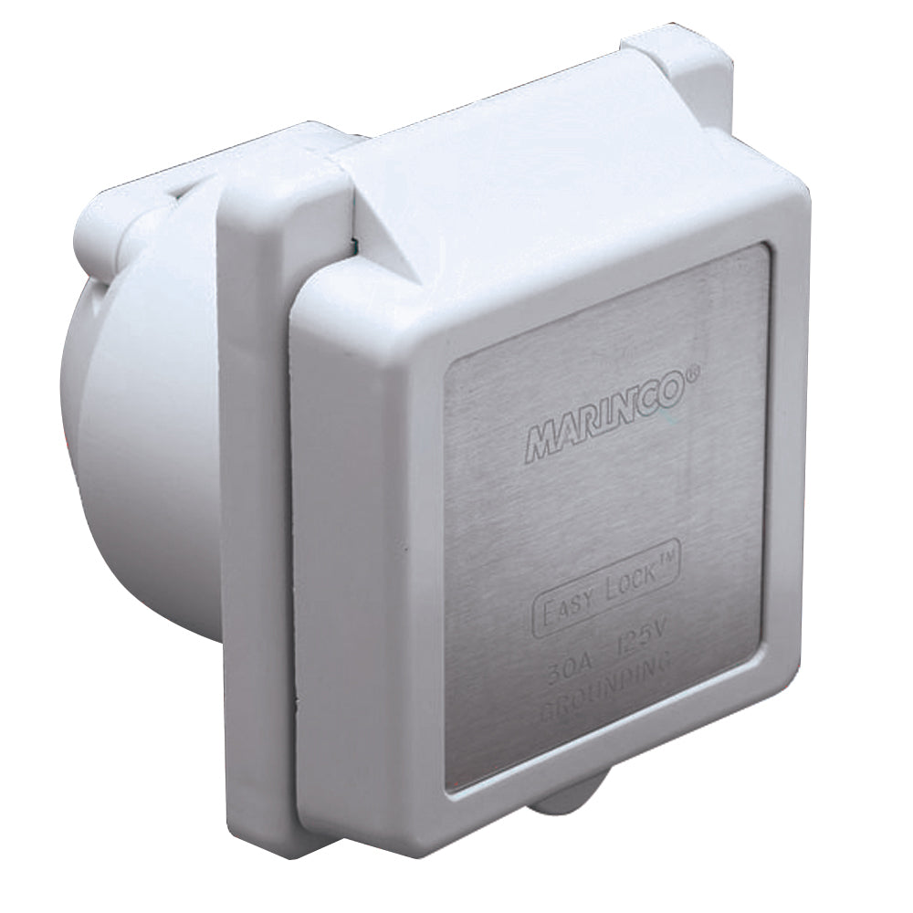 Marinco 301EL-B 30A Power Inlet - White - 125V [301EL-B]